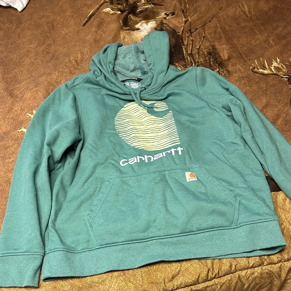Carhartt Teal Rain Defender Hoodie